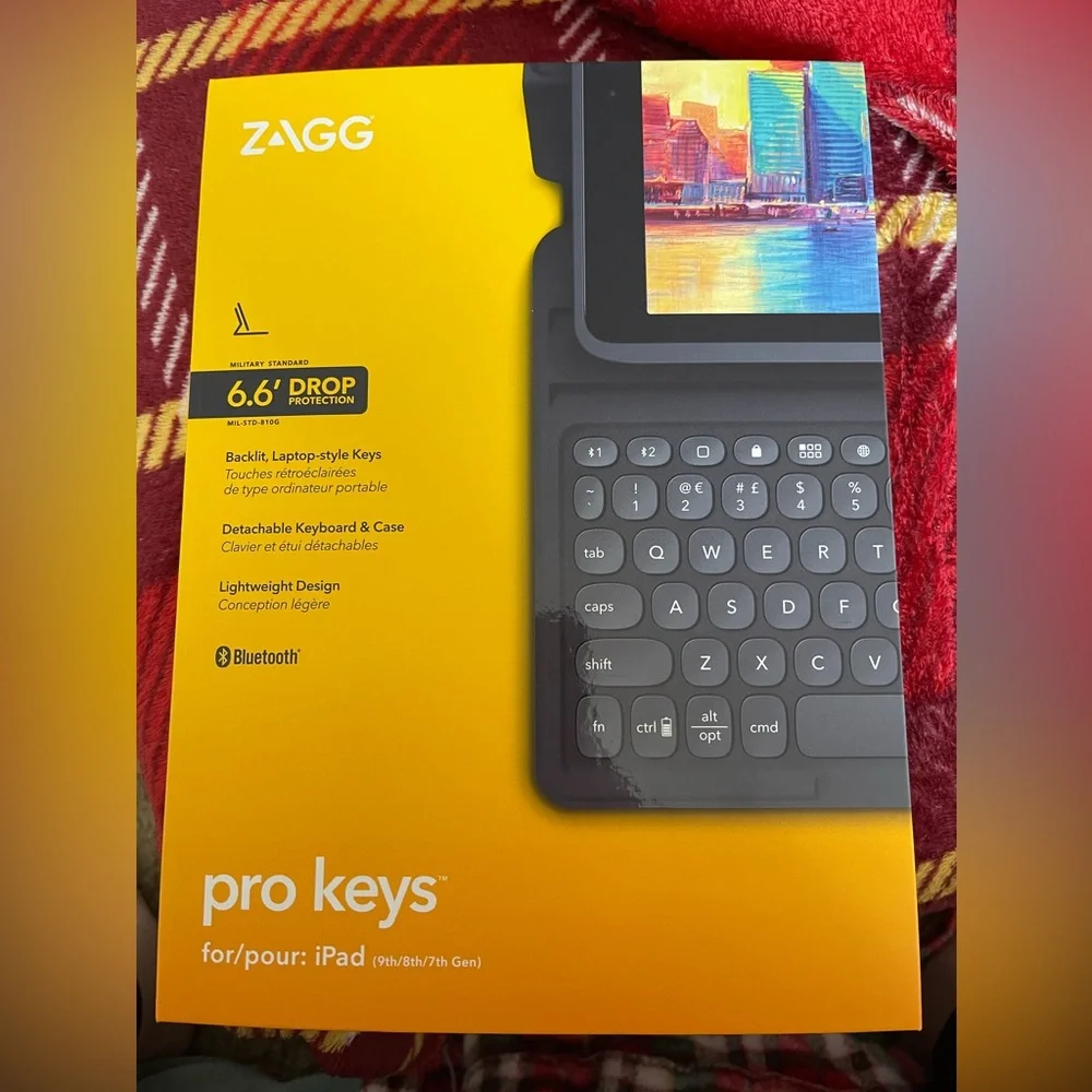 ZAGG pro keys for iPad 10.2 inch generation 7, 8, and 9. Brand new.
